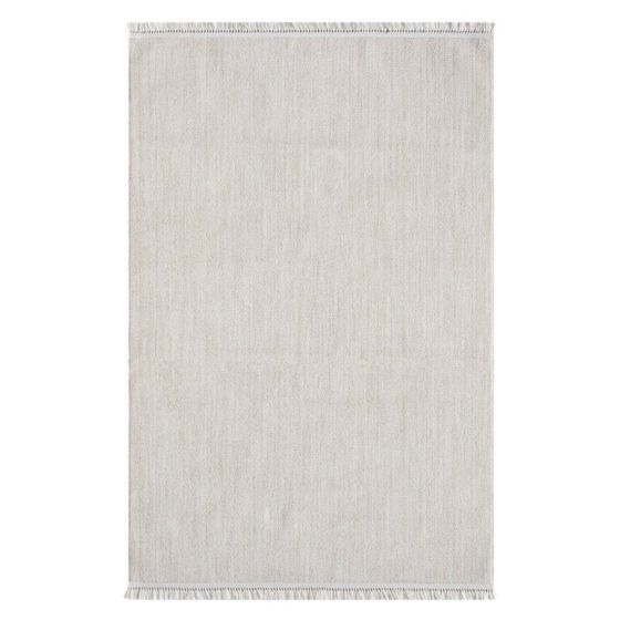 Tapis uni effet laine crème TANGER 52