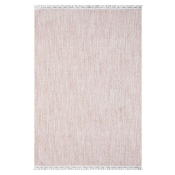 Tapis uni effet laine rose TANGER 52