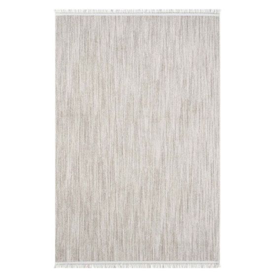 Tapis uni effet laine taupe TANGER 52