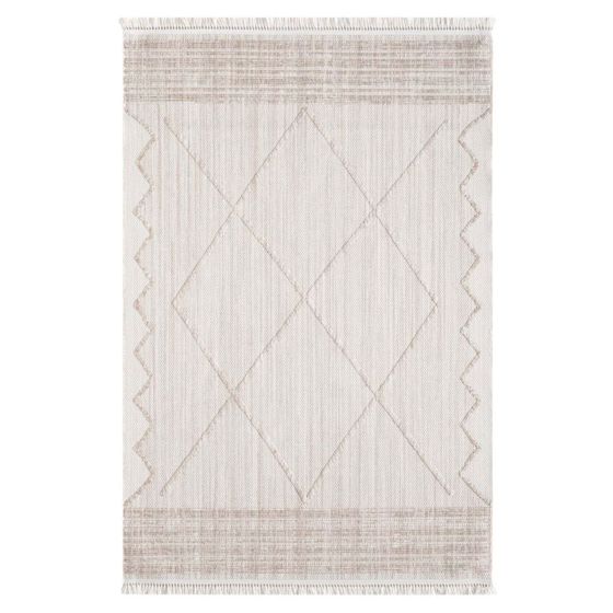 Tapis uni effet laine berbère beige TANGER 31