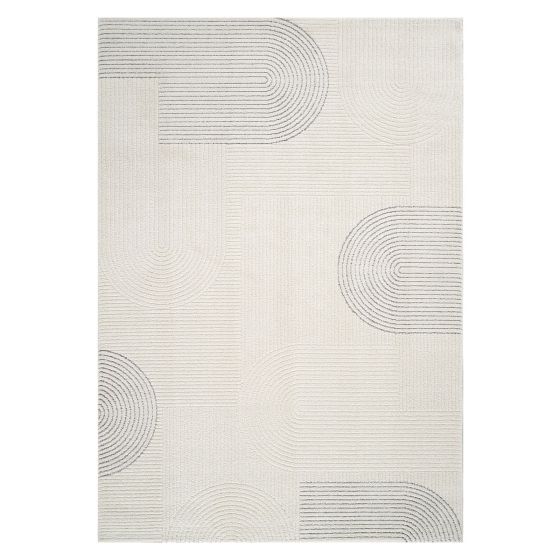 Tapis moderne arc crème gris - ELA 20