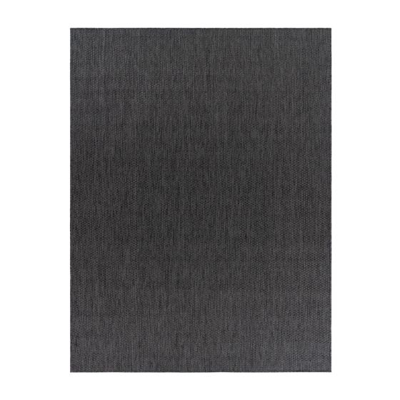 Tapis extérieur intérieur effet jute noir CARACAS 65