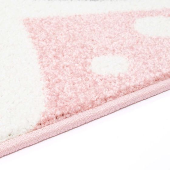 Tapis enfant Bubble lapin rose