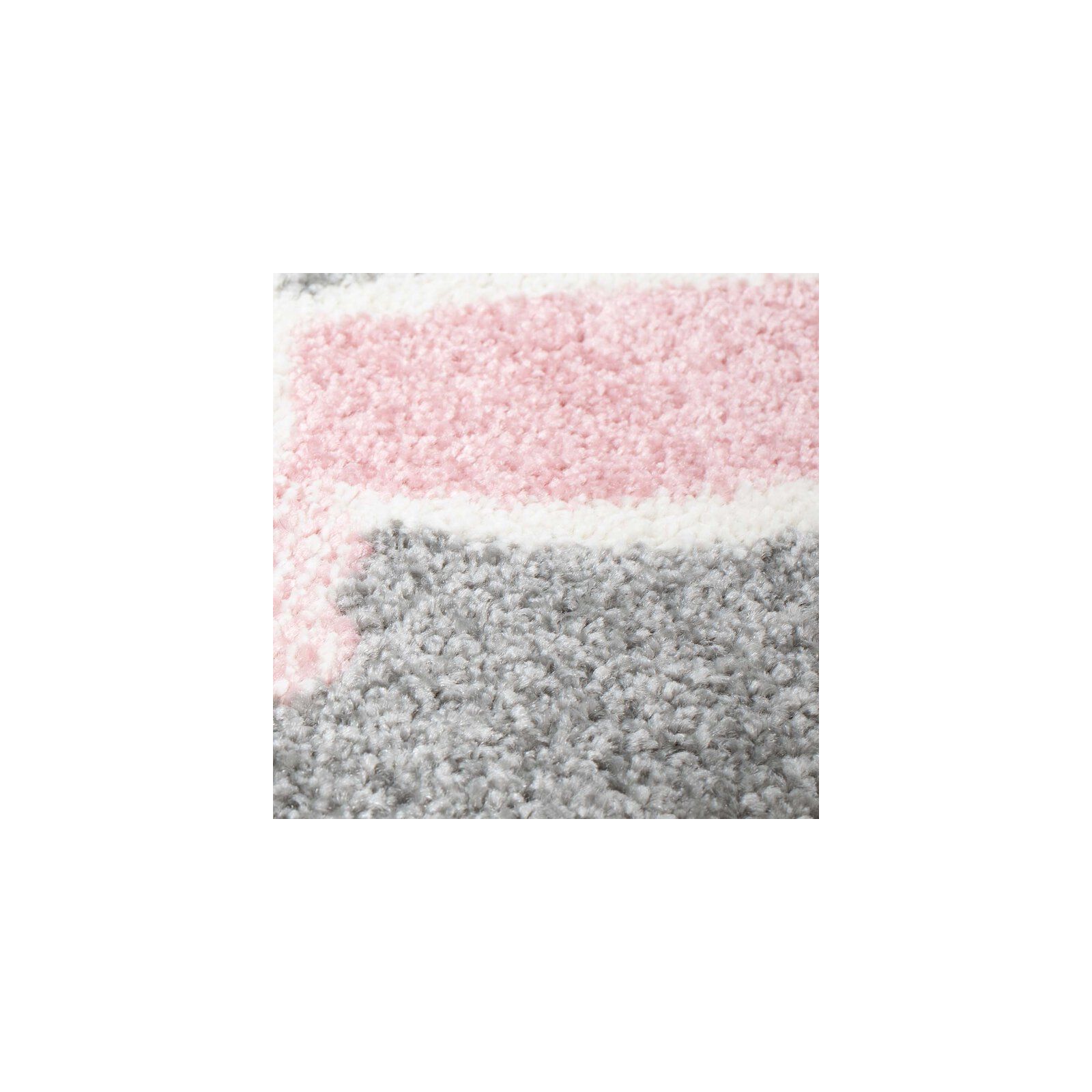 Tapis enfant Bubble lapin gris rose