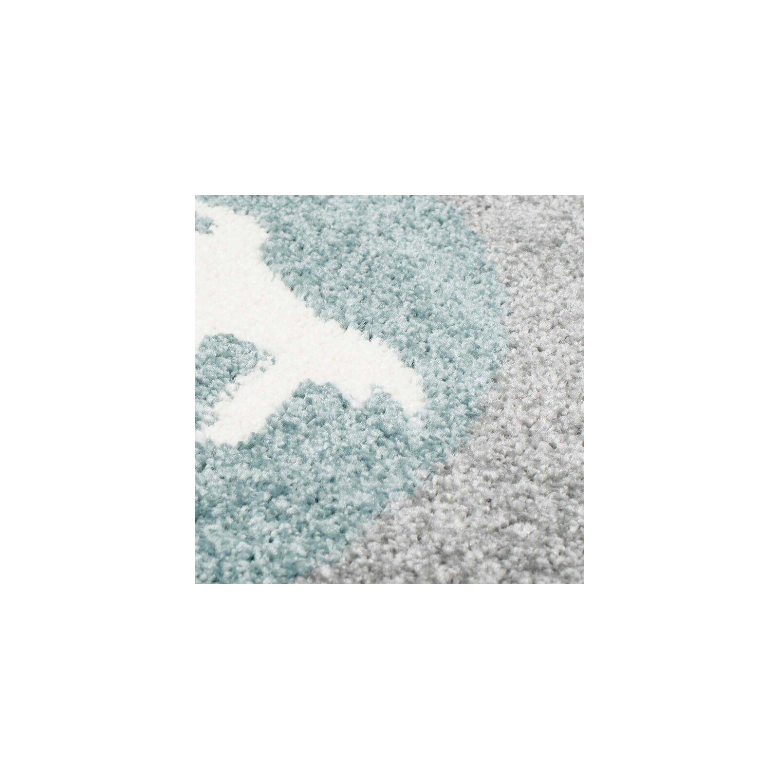 Tapis enfant Bubble galaxie gris bleu