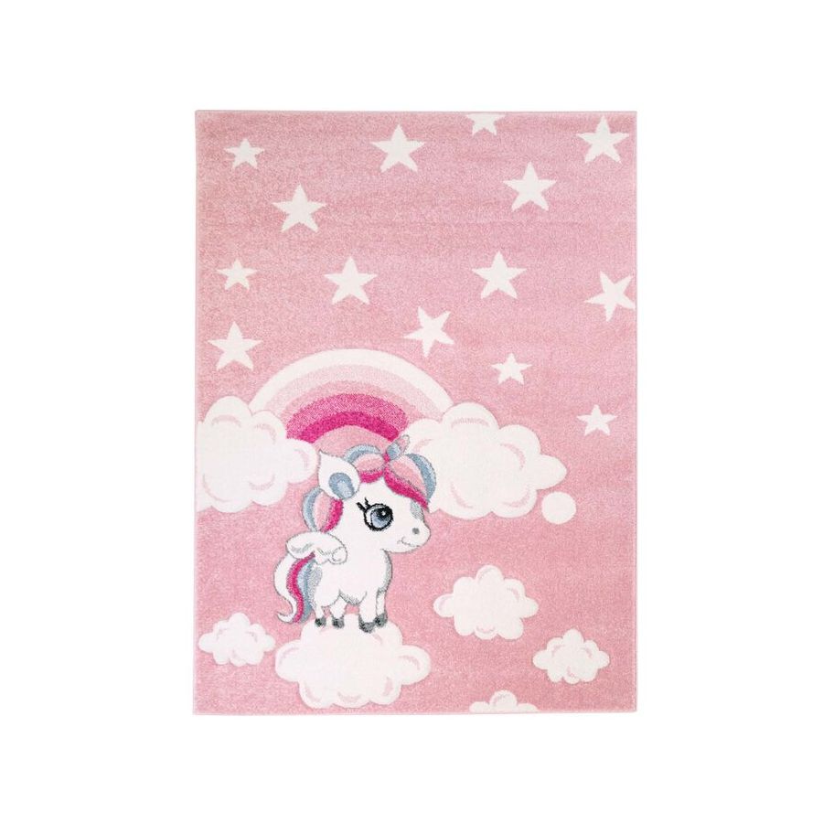 Tapis enfant Bueno licorne rose