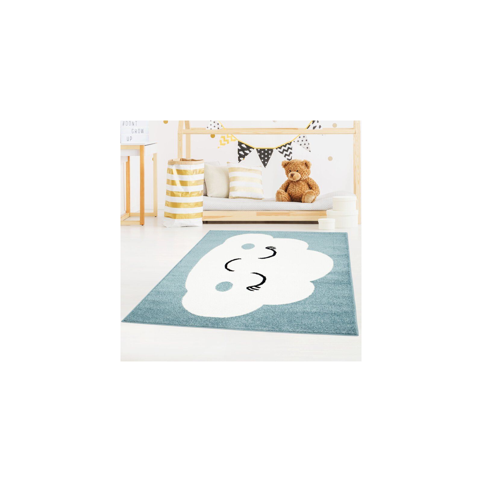 Tapis enfant Bubble nuage bleu