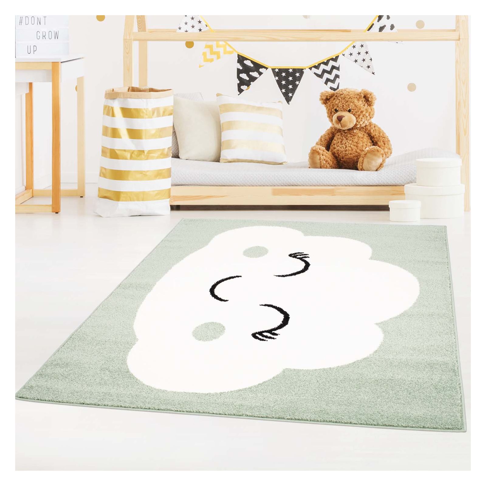 Tapis enfant Bubble nuage vert