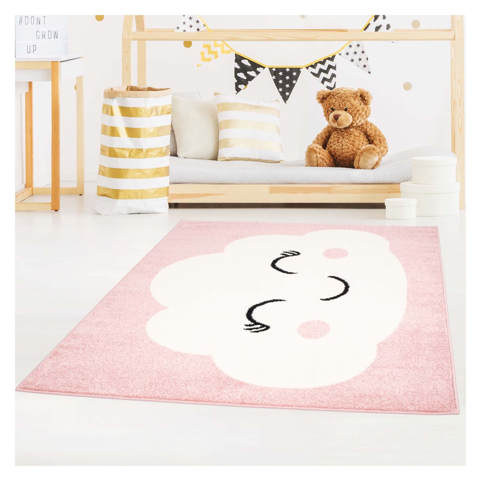 Tapis enfant Bubble nuage rose