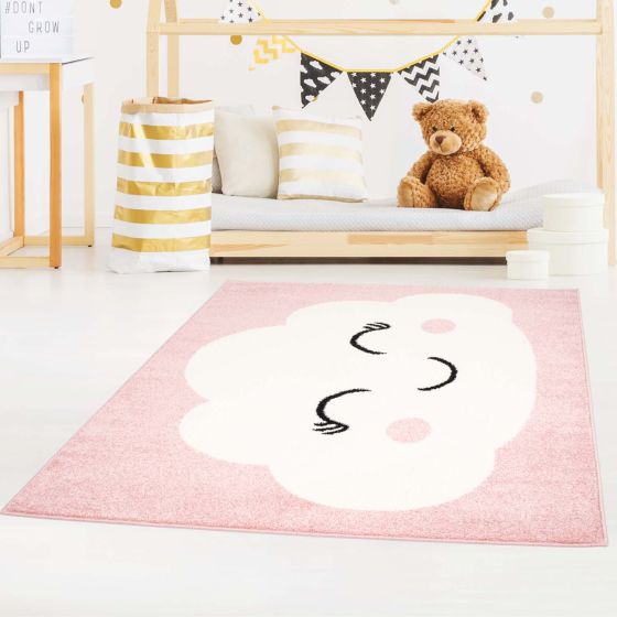 Tapis enfant Bubble nuage rose