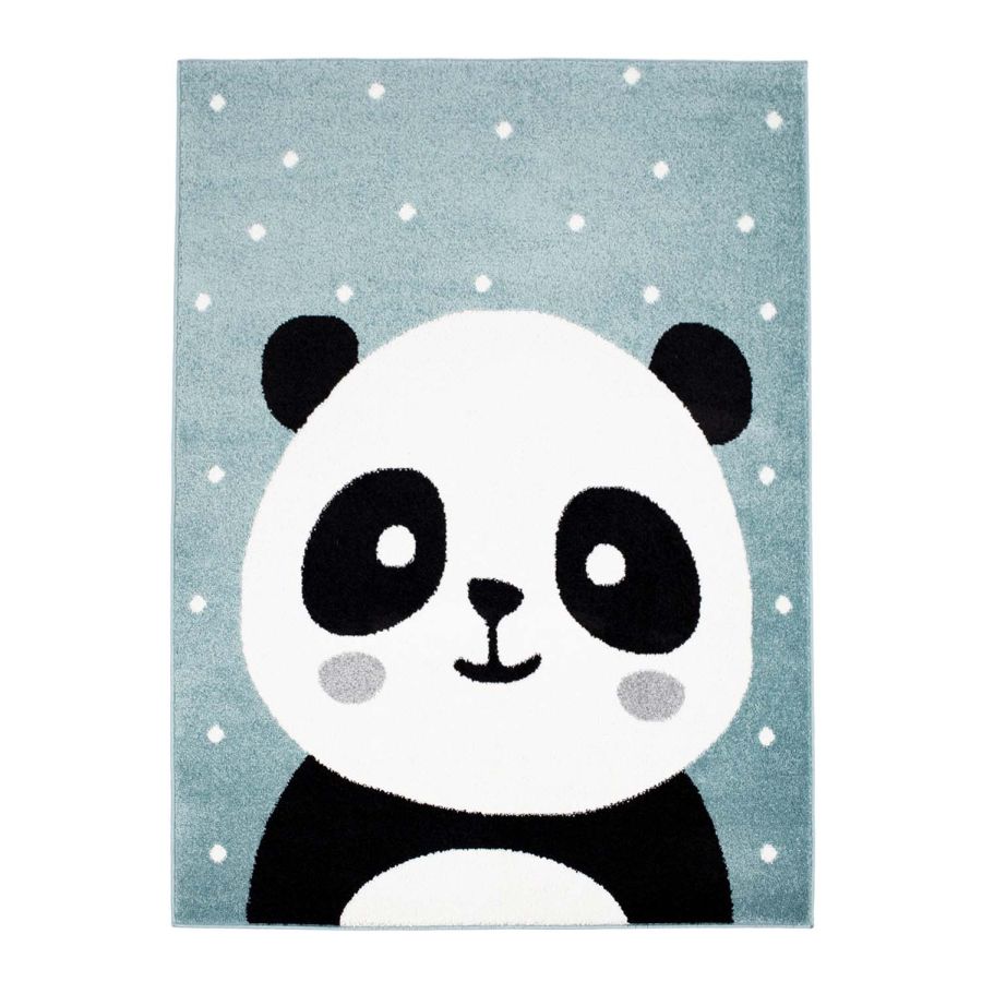 Tapis enfant Bubble panda bleu