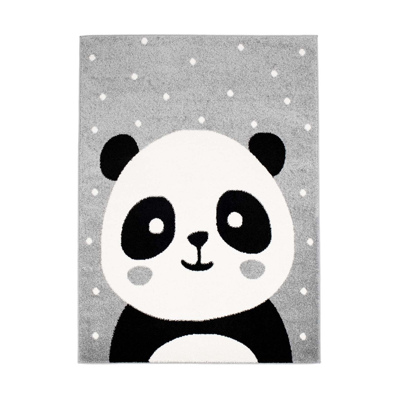 Tapis enfant Bubble panda gris