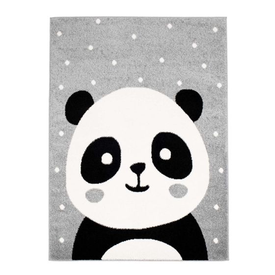 Tapis enfant Bubble panda gris