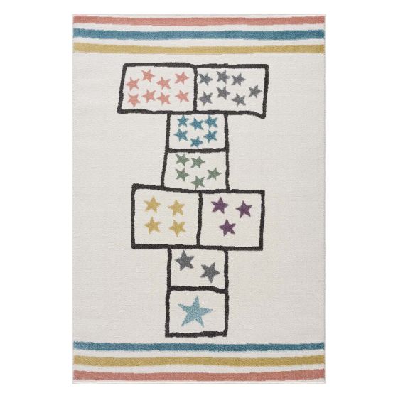 Tapis enfant marelle crème - ANIME