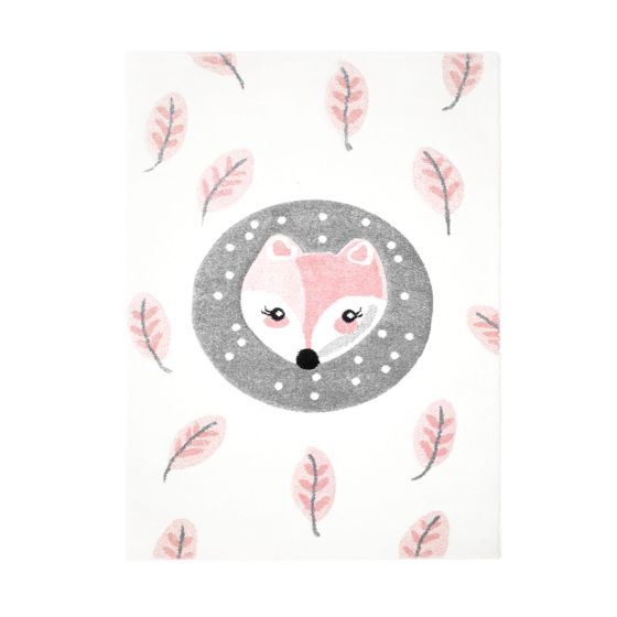 Tapis enfant renard blanc rose - BUENO kids