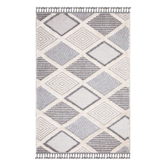 Tapis géométrique gris - VALENCIA 731